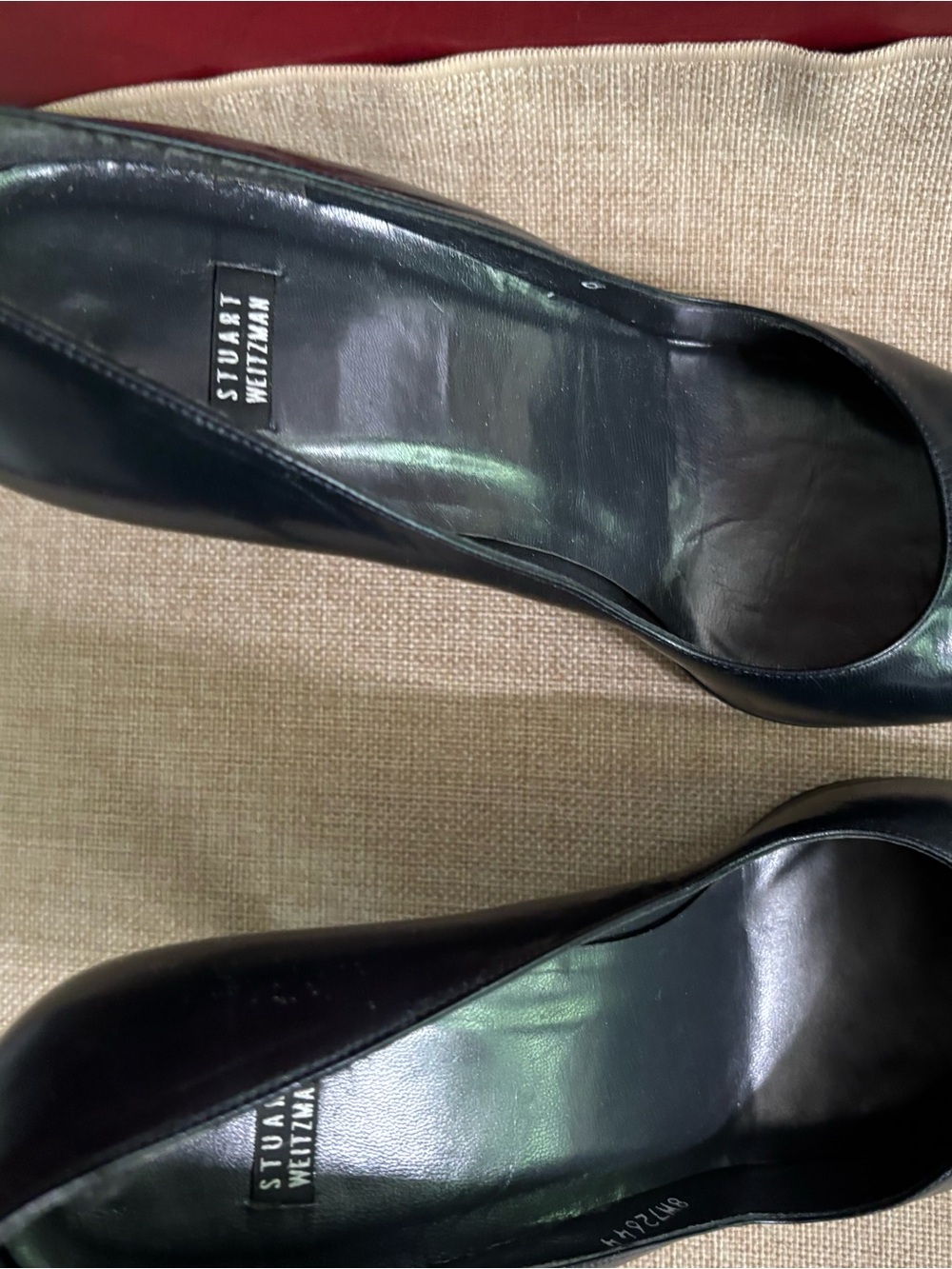 Stuart Weitzman Blue Leather Pointed-Toe Pumps